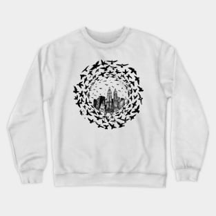 Birds circling over New York City Crewneck Sweatshirt